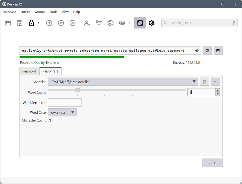 Passphrase Generator